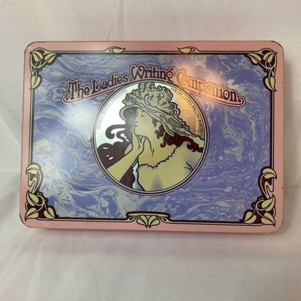 Vintage Collectible Tin The‎ Ladies Companion Writing 6 x 9"